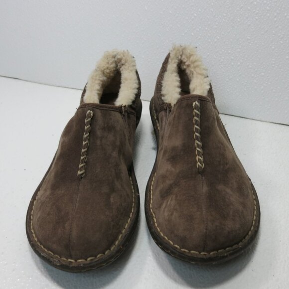 UGG Australia Bettey Suede Leather Sheepskin Lining Clogs Slide On Brown Sz 7 - Picture 5 of 7